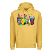 Antique Gold nail art coffee cups Premium Hoodie - Zillion Design Studio
