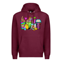 Burgundy nail art coffee cups Premium Hoodie - Zillion Design Studio