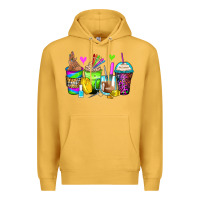 Mustard nail art coffee cups Premium Hoodie - Zillion Design Studio