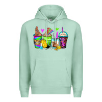 Seafoam nail art coffee cups Premium Hoodie - Zillion Design Studio