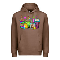 Chestnut nail art coffee cups Premium Hoodie - Zillion Design Studio