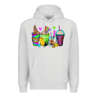 Dove Grey nail art coffee cups Premium Hoodie - Zillion Design Studio