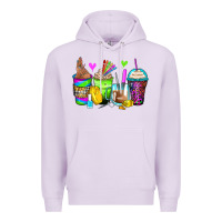 Lilac nail art coffee cups Premium Hoodie - Zillion Design Studio