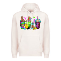 Pale Pink nail art coffee cups Premium Hoodie - Zillion Design Studio