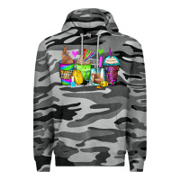 Slate Camo nail art coffee cups Premium Hoodie - Zillion Design Studio