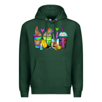 Sports Green nail art coffee cups Premium Hoodie - Zillion Design Studio