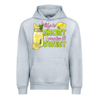 Heather Grey life is  make it sweet Urban Hoodie - texasbilliewilder