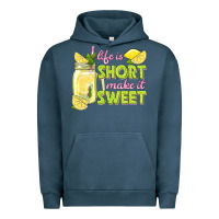 Pigment Midnight Navy life is  make it sweet Urban Hoodie - texasbilliewilder
