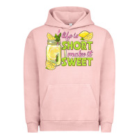 Pigment Salmon life is  make it sweet Urban Hoodie - texasbilliewilder