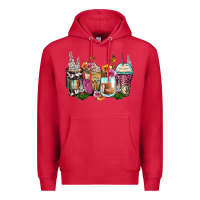 Cardinal floral coffee cups Premium Hoodie - Zillion Design Studio