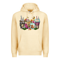 Pina Colada floral coffee cups Premium Hoodie - Zillion Design Studio
