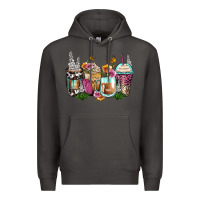 Smoke floral coffee cups Premium Hoodie - Zillion Design Studio
