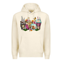 Tofu floral coffee cups Premium Hoodie - Zillion Design Studio