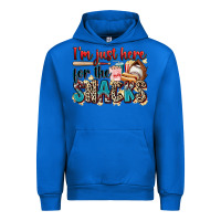 Cobalt i'm just here for the snacks Urban Hoodie - Zillion Design Studio