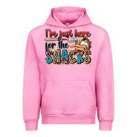 Fuchsia Pink i'm just here for the snacks Urban Hoodie - Zillion Design Studio