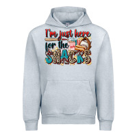 Heather Grey i'm just here for the snacks Urban Hoodie - Zillion Design Studio