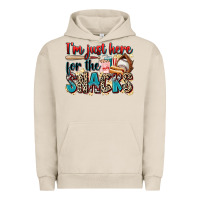 Pigment French Oak i'm just here for the snacks Urban Hoodie - Zillion Design Studio