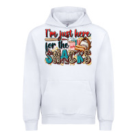 White i'm just here for the snacks Urban Hoodie - Zillion Design Studio