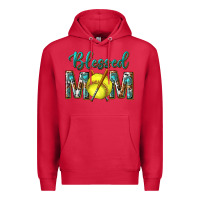 Cardinal western blessed mom with softball Premium Hoodie - texasbilliewilder