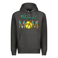 Charcoal Heather western blessed mom with softball Premium Hoodie - texasbilliewilder