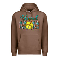 Chestnut western blessed mom with softball Premium Hoodie - texasbilliewilder