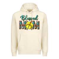 Sandshell western blessed mom with softball Premium Hoodie - texasbilliewilder