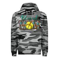 Slate Camo western blessed mom with softball Premium Hoodie - texasbilliewilder