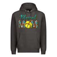 Smoke western blessed mom with softball Premium Hoodie - texasbilliewilder