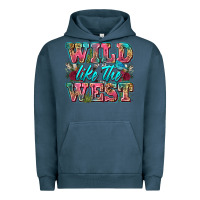 Pigment Midnight Navy wild like the west Urban Hoodie - Zillion Design Studio