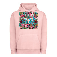 Pigment Salmon wild like the west Urban Hoodie - Zillion Design Studio