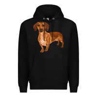 Black dachshund Premium Hoodie - RanaPortraitStore