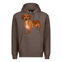 Coffee dachshund Premium Hoodie - RanaPortraitStore
