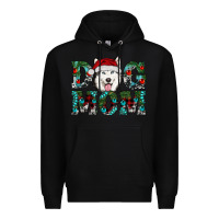 Black christmas dog mom husky Premium Hoodie - RanaPortraitStore