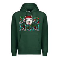 Sports Green christmas dog mom husky Premium Hoodie - RanaPortraitStore