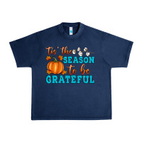 Navy Tis' the Season To Be Grateful Urban Heavy Tee - Artiststas