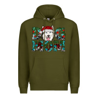 Army Green christmas dog mom husky Premium Hoodie - RanaPortraitStore