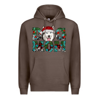 Coffee christmas dog mom husky Premium Hoodie - RanaPortraitStore