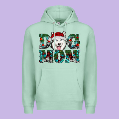 Christmas Dog Mom Husky Premium Hoodie Designed By Ranaportraitstore