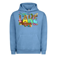 Pigment Pebble Blue living on lake time Urban Hoodie - texasbilliewilder