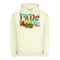 Pigment Pistachio living on lake time Urban Hoodie - texasbilliewilder