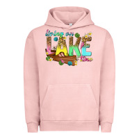 Pigment Salmon living on lake time Urban Hoodie - texasbilliewilder