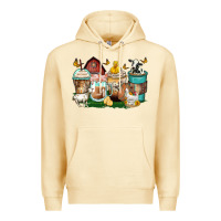 Pina Colada farm animals coffee cups Premium Hoodie - Zillion Design Studio