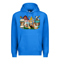 True Royal farm animals coffee cups Premium Hoodie - Zillion Design Studio