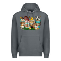 Rock farm animals coffee cups Premium Hoodie - Zillion Design Studio