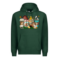 Sports Green farm animals coffee cups Premium Hoodie - Zillion Design Studio