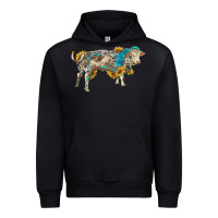 Black charolais bull with sunflowers and gemstone western patterns Urban Hoodie - RanaPortraitStore
