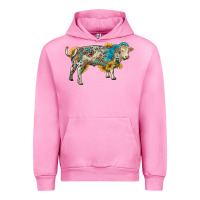 Charolais Bull With Sunflowers And Gemstone Western Patterns Urban Hoodie | Teevron