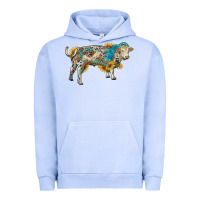 Pigment Grape Ice charolais bull with sunflowers and gemstone western patterns Urban Hoodie - RanaPortraitStore