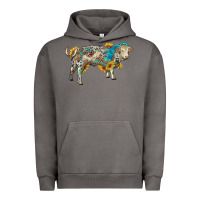 Pigment Tornado charolais bull with sunflowers and gemstone western patterns Urban Hoodie - RanaPortraitStore