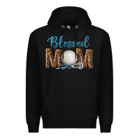 Black western blessed mom with lacrosse Premium Hoodie - texasbilliewilder